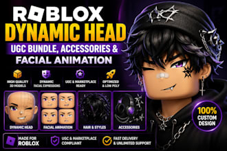 roblox dynamic head, ugc bundle, accessories, and facial animation