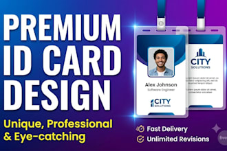 design a professional modern and print ready id or business card
