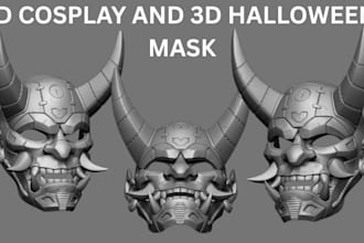 3d cosplay model, 3d masks, 3d helmet, 3d halloween for 3d printing
