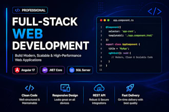 build full stack web application using angular 17 and dotnet core