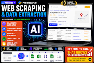 do web scraping and build custom python scraping bots