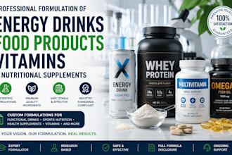 formulate energy drinks and food products, vitamins and nutritional supplements