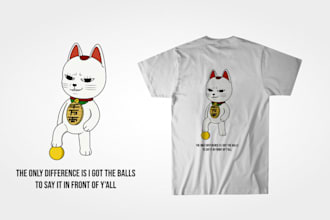 design simple anime style t shirt