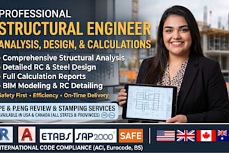 be structural engineer for analysis,  rc design in revit, cad