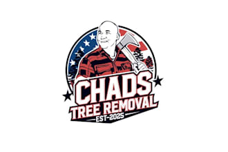 design powerful american chad tree removal logo