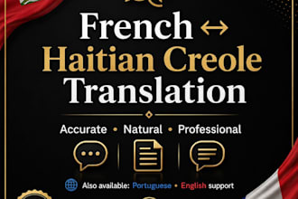 manually translate,culturally adapt french,haitian creole