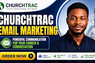 set up churchtrac email marketing churchtrac church management congregation