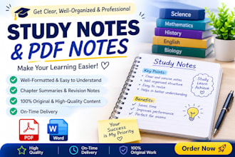 create professional study notes and PDF notes