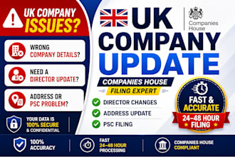 update UK company directors address and psc filings