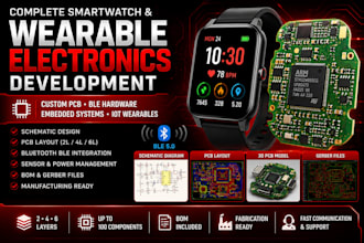 design smartwatch pcb, bluetooth and wearable device