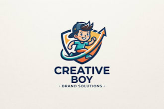 design a creative boy logo for your brand