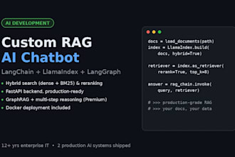 build a custom rag ai chatbot with langchain and llamaindex