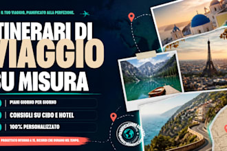 create a custom travel itinerary in italian