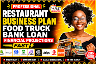 write restaurant business plan food truck bank loan financial projections fast