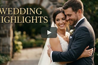 edit cinematic wedding reels and highlight videos