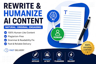 rewrite ai or plagiarized content into original articles