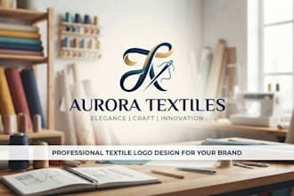 design a professional textile logo for your brand