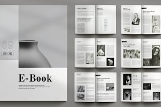 design ebook template, canva ebook template, editable canva PDF layout