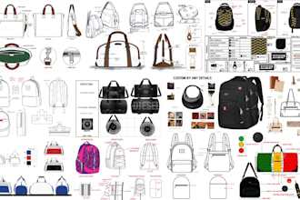 design premium handbags, backpack, purse, duffle bag, luggage and bag tech pack