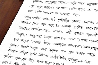 do professional bangla and english handwriting