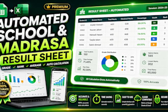 create automated school madrasa result sheet with dashboard