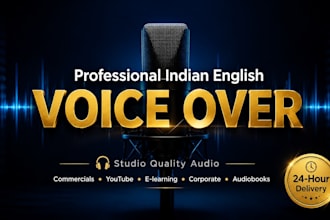 record a professional indian english female voice over