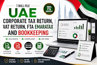 file uae corporate tax return, vat return, fta emartax and bookkeeping