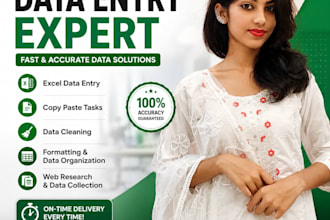 do data entry,pdf to excel,clean,format,merge,split excel data