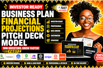 write investor ready business plan financial projections pitch deck model fast