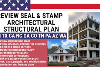 review seal and stamp tx ca nc ga co architectural structural plans