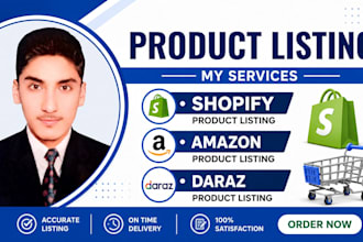 do shopify  product listing and product upload