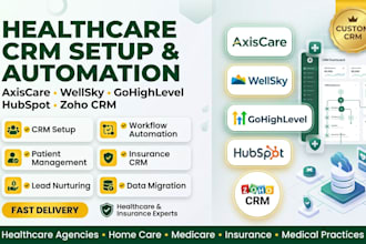 set up axiscare wellsky gohighlevel hubspot zoho CRM healthcare insurance