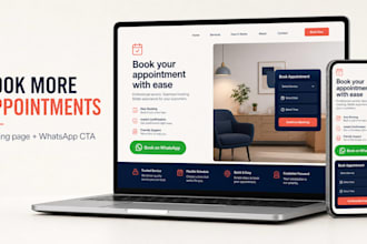 create a whatsapp booking landing page in 12 hours