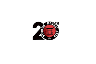 design karate dojo anniversary logo