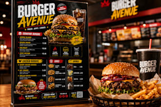 create restaurant menu, food menu and digital menu design