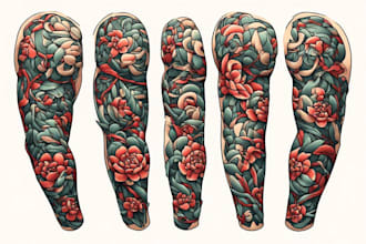 create a professional traditional or neo traditional tattoo design