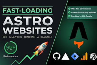 build a fast astro website with SEO, ai visibility and tracking