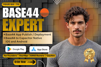 convert, publish base44 app to capacitor native ios and android app deployment