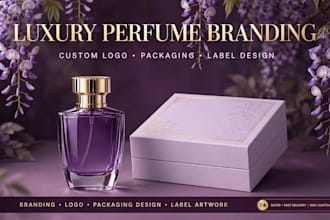 design luxury perfume branding cosmetic logo and packaging