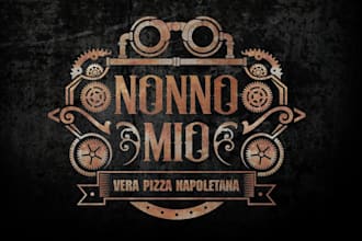 create awesome steampunk and vintage logo for your business