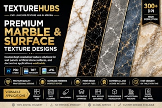 do premium marble tile surface texture design services