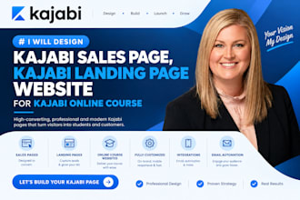 design kajabi sales page, kajabi landing page website for kajabi online course