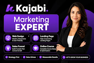 design kajabi sales page, kajabi landing page website for kajabi online course