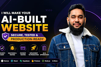 secure, test, fix, deploy ai coded website to production
