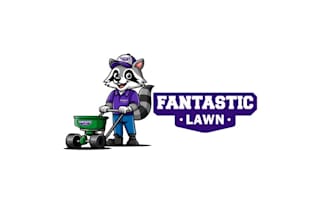 design mascot fantastic lawn logo