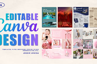 design an editable canva design for you
