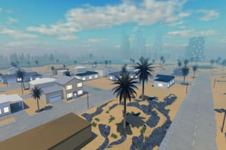 build custom roblox map terrain city and game environment in roblox studio