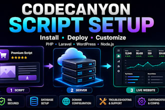 install and setup your codecanyon script on your server