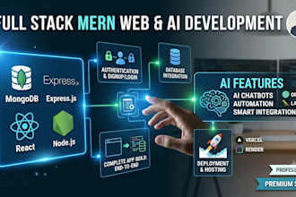 develop full stack mern web app with ai integration