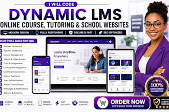code dynamic lms, online course, tutoring, and school websites